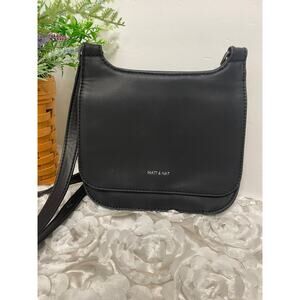 Matt & Nat Luna Mini Saddlebag Black Vegan Leather